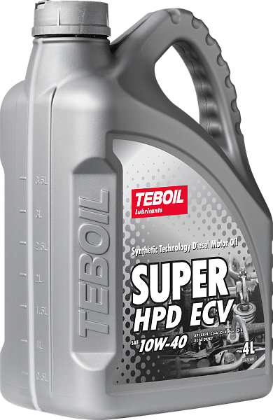 Малозольное моторное масло TEBOIL SUPER HPD ECV 10W-40