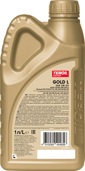 Синтетическое моторное масло TEBOIL GOLD L 5W-30